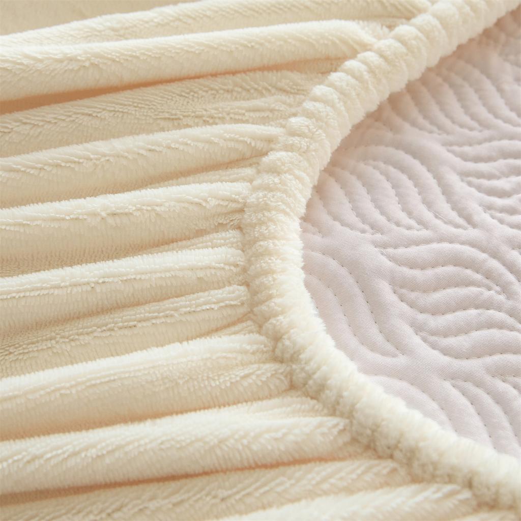 Class A Milk Velvet Quilted Bed Sheet Single Piece Thickened Anti-slip Bed Cover Mattress Protective Cover Bedding Set