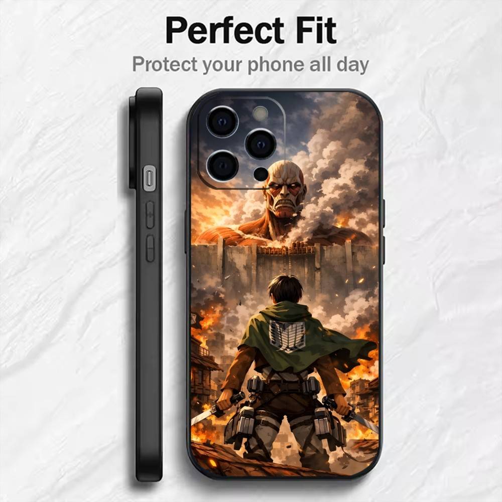 

Аниме ATO L-Леви Аккерман Чехол для телефона для iPhone 17, 16, 15, 14, 13, 12 Plus, Max Мягкий силиконовый черный чехол iPhone14ProMax