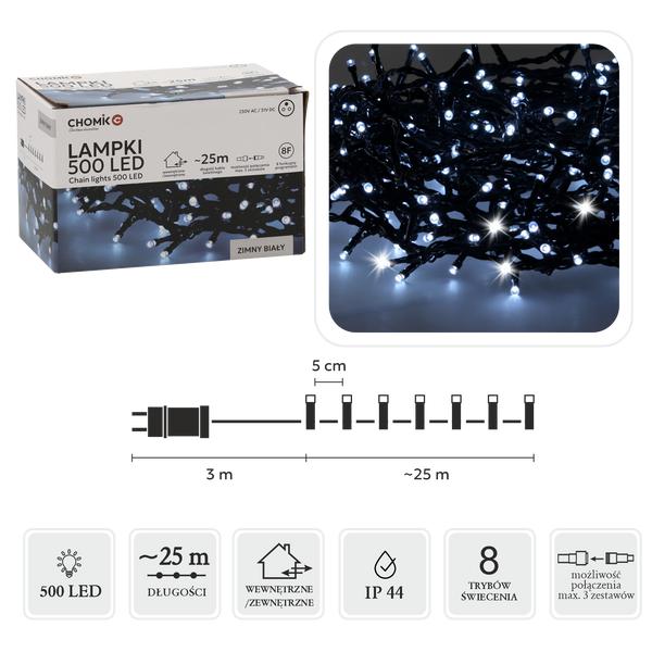 LED lamps 300l, warm white + cold flash, Christmas tree, holiday, indoor, outdoor, 3+15m
