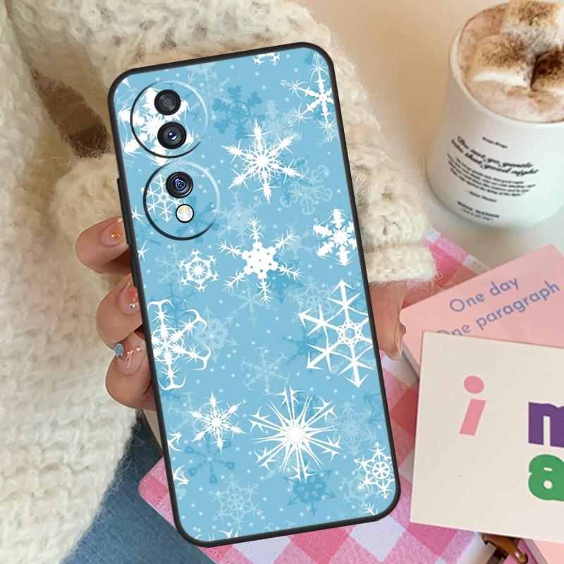 

Christmas Snowflakes Case For Honor X9b X9a X8a X7a X6a X9 X7 X6 X8 Cover For Honor 50 70 90 Lite Magic 4 5 Pro Honor 90