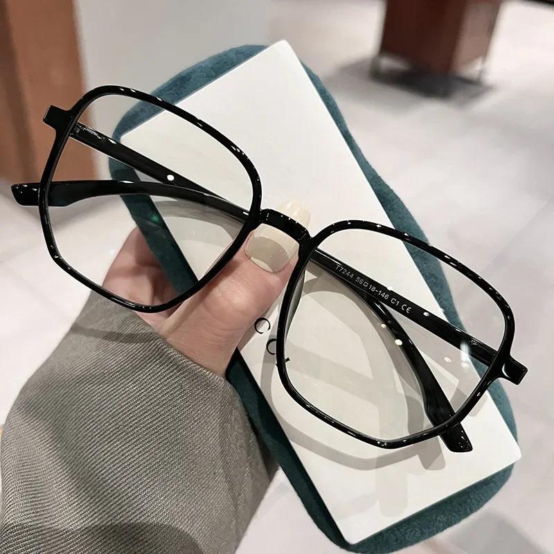 Blue Light Blocking Eye Protection Near Sight Eyeglasses Ultra Light Myopic Glasses Vintage Square Frame Short Sight Eyewear