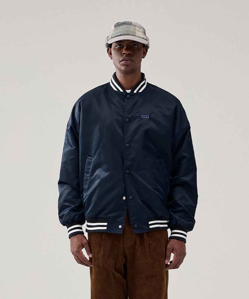 Crew Members Only Basic Stadium Jacket Navy