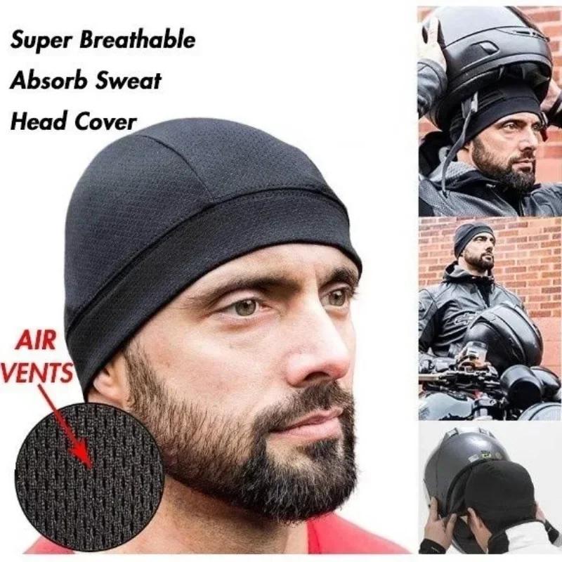 Motorcycle Helmet Inner Cap Quick Dry Breathable Moisture Wicking Under Helmet Beanie Inner Racing Cap Motocross Helmet Hat