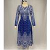 Elegant Floral Print Cut Out Dress, Half Sleeve Crew Neck Dress for Party & Banquet, Women's Clothing