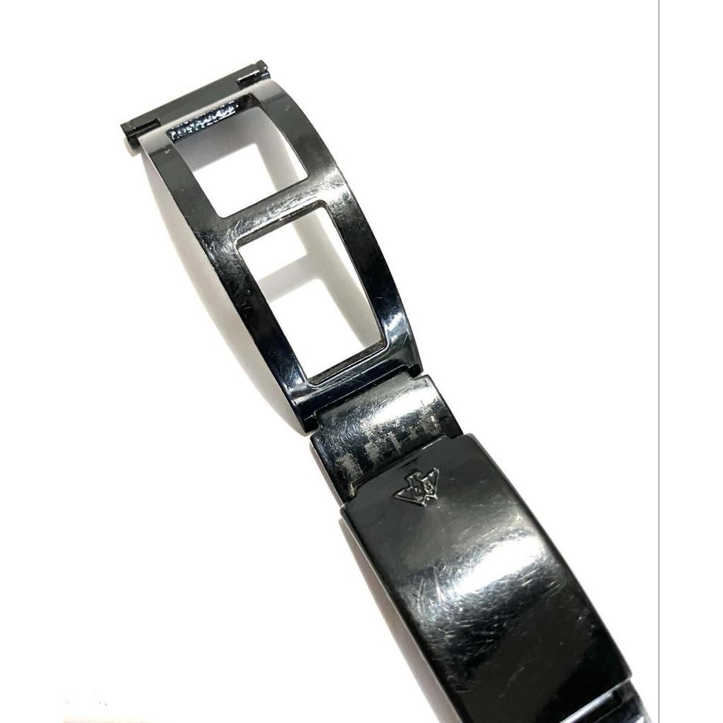 Used Free Shipping] CITIZEN Vintage Belt 20mm CB Mark Black Color Black Three-fold Buckle Band Bracelet Long-term Storage Item