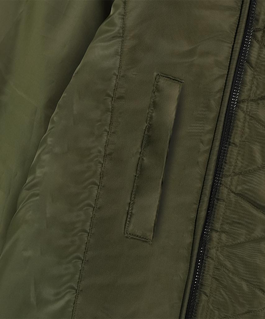 Not4Nerd Fur Hooded N2B Bomber Jacket - Khaki