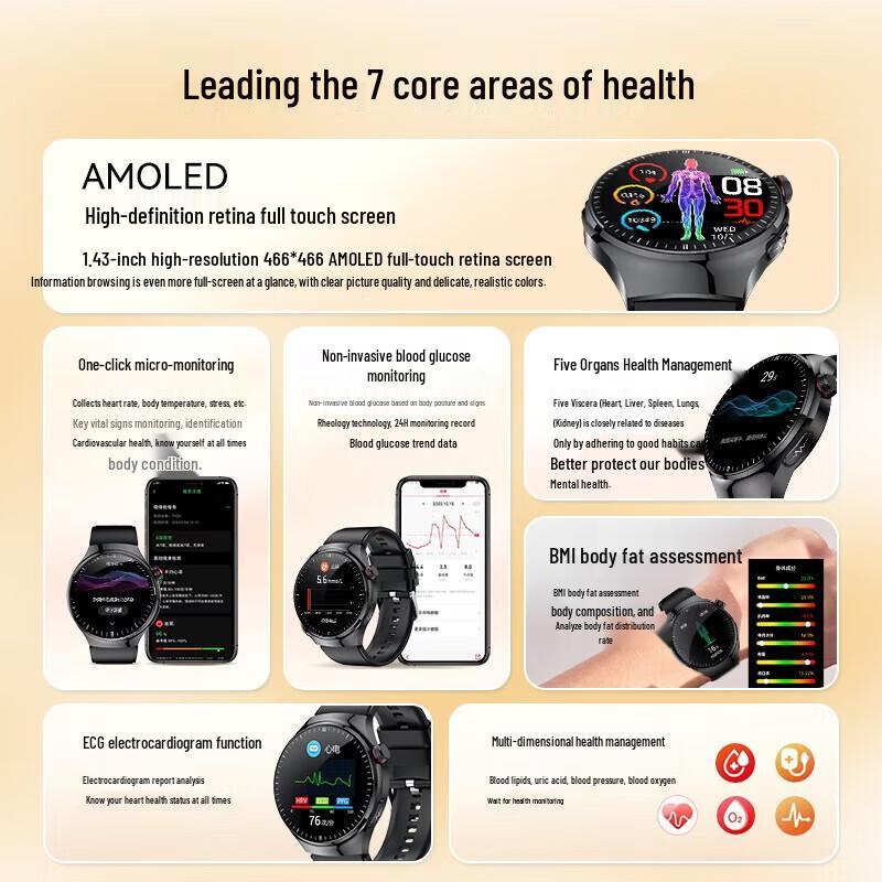 KPEP Non-Invasive Health Monitoring Smartwatch (CN version)