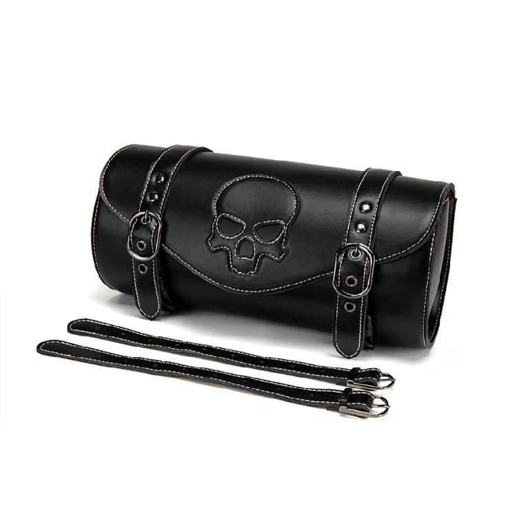 Мотоциклетная PU Сумка для Хранения Передняя Сумка Сумка на Переднюю Вилку Руль Винтажная Инструментальная Седловая Сумка Череп Мотоциклетная Сумка для Инструментов