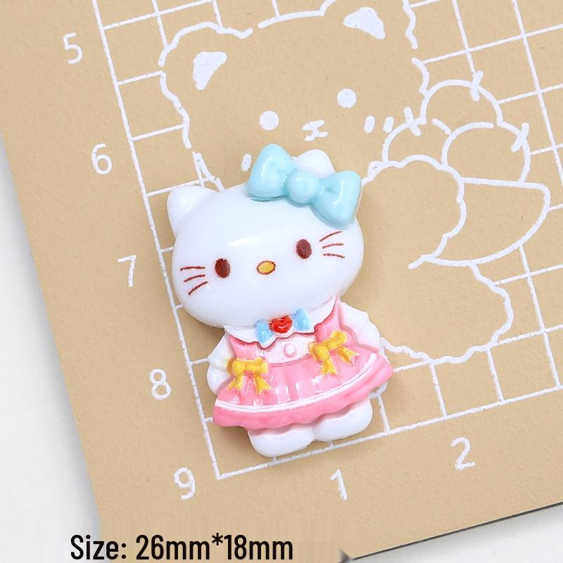 Adorable Resin Cartoon Cat Shoe Buckle & Creative DIY Jewelry Hair Clip Accessories