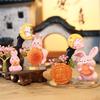 Creative Rabbit Mooncake Figurines Exquisite Micro Landscape Decoration  Easter