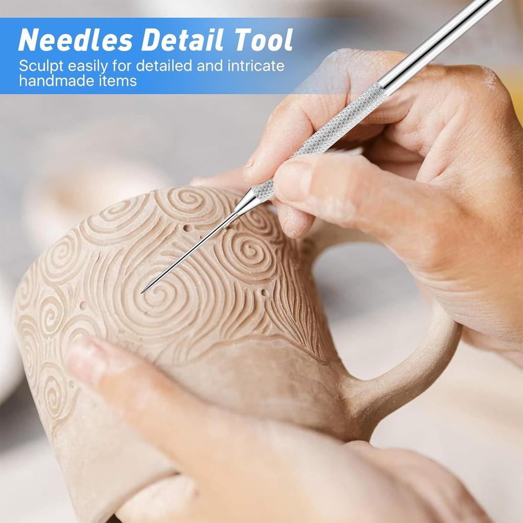 8Pcs Products Ceramic Tools Trimming Aluminum Rod, Trimming Scissors, Sculpture, Scraper, Clay Sculpture, Precision Sculpture, Oil Clay Ceramic Tools