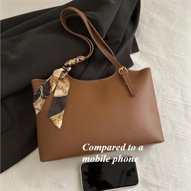 Fashionable Scarf Handbag 2025 Spring New Ins Shoulder Bag Retro Commuter Tote Bag