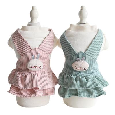 Nini Rabbit Velvet Suspender Skirt 2023 Autumn/Winter Cat Clothes Pet Clothes Dog Clothes Dog Dress Pet Clothes