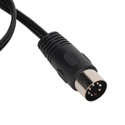 Double Shielding DIN 7PIN Male To 2RCA Male Cable Flexible Free Bending Sound Adapter Cable 3.3ft Plug and Play Audio Cable