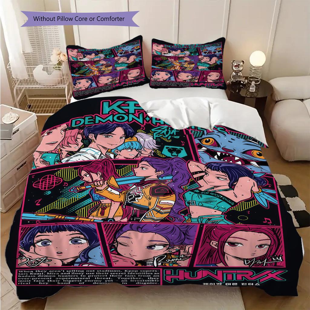 Vibrant Fashion Fusion Three-piece set(1 * duvet cover + 2 * pillowcase, without core)Christmas birthday gift Soft and comfortable Bedding set