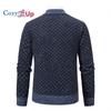 Cozy Up Herren-Pullover mit Reißverschluss, Stehkragen, gestrickt, für Herbst und Winter, Freizeitjacken