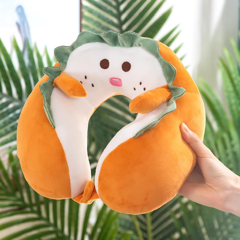 Cute Toast Bread U-Shaped Neck Pillow for Travel, Portable Neck Support for Car, Outdoor, Camping, and Travel Use