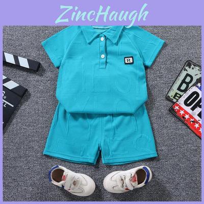 Childrens Summer Polo Shirt And Shorts Set With Soft Polyester Fabric For Ages 3 To 8