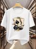 Men's T-Shirt Playing Card and Dice Graphic T-Shirt for Short-sleeved T-shirt