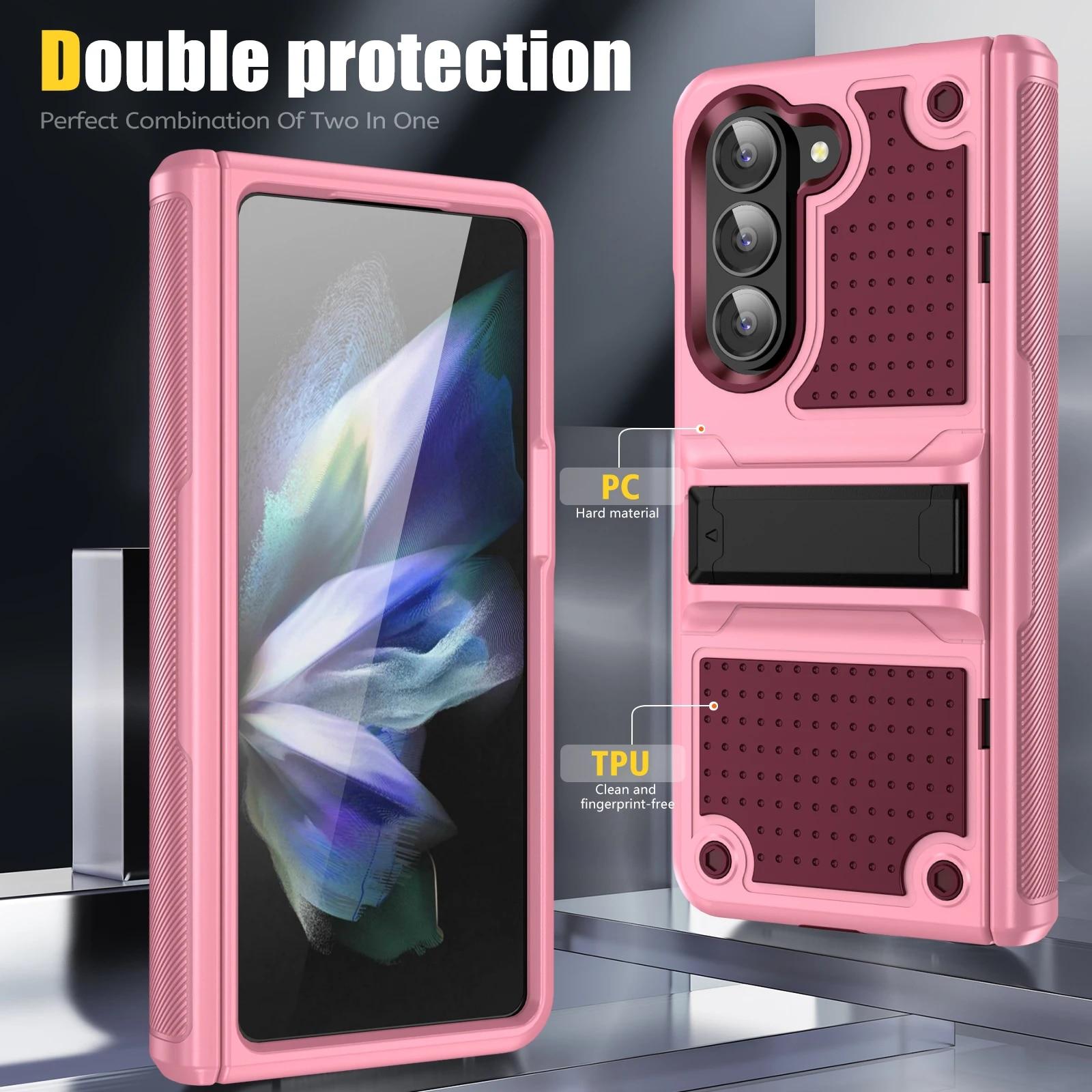 

Для Samsung Fold 5 5G Zfold5 Защитный складной чехол с шарнирами для Samsung Galaxy Z Fold5 Fold 5 Аксессуары для мобильных телефонов white and black