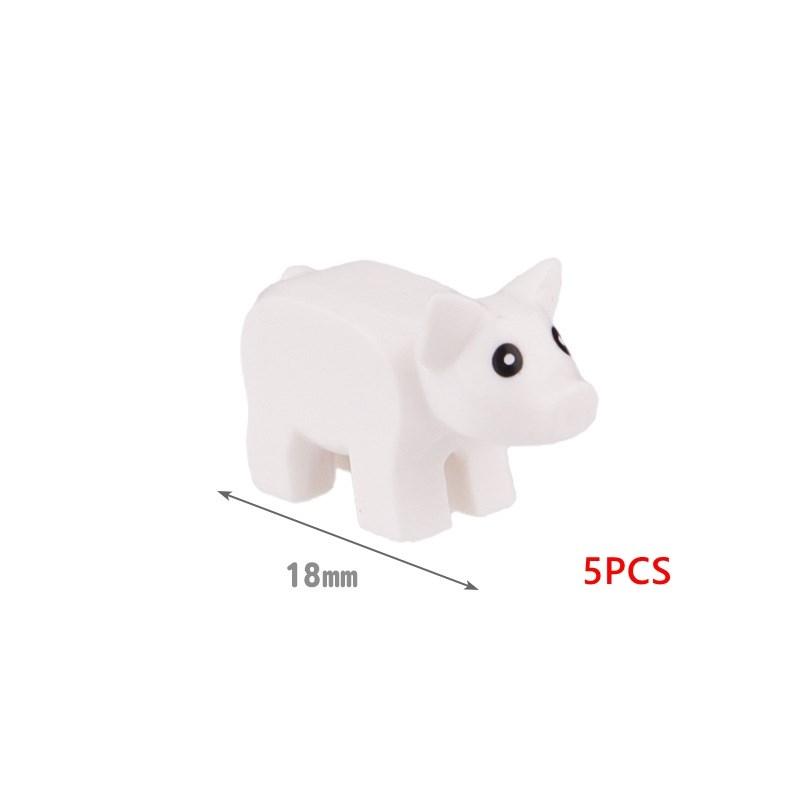 5 SZT./Zestaw Uroczy Kot Wąż Pająk Jaszczurka Zwierzęta Figurki Klocki DIY Zabawki dla Dzieci Prezenty Zabawka Zwierzę 38801 13786