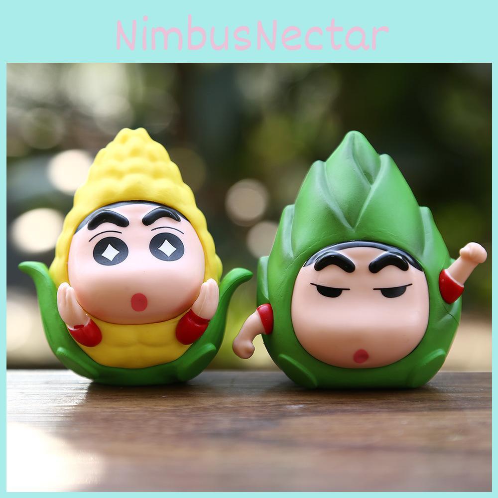 Fruit Crayon Shin Chan Pvc Desktop Decor Action Figure Model For Collectors