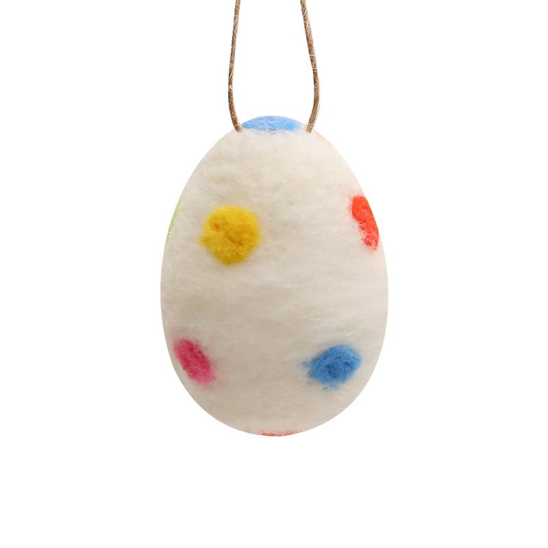 1PC Wool Felt Easter Decoration Foam Eggs Diy Decoration Hangings Simulation Eggs Easter Small Fresh Multi-Colour