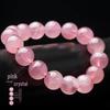 Madagascar Rose Quartz Hibiscus Crystal Bracelet – Pink Light Luxury Gift