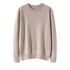 New round neck 100 pure cashmere sweater solid color loose thickened pullover knitted primed warm sweater