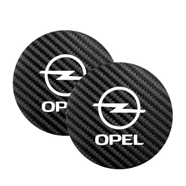 

2Pcs Car Waterproof Coaster Non Slip Water Cup Pad Mat For Opel Corsa Astra Insignia Vectra Zafira Meriva Mokka Grandland