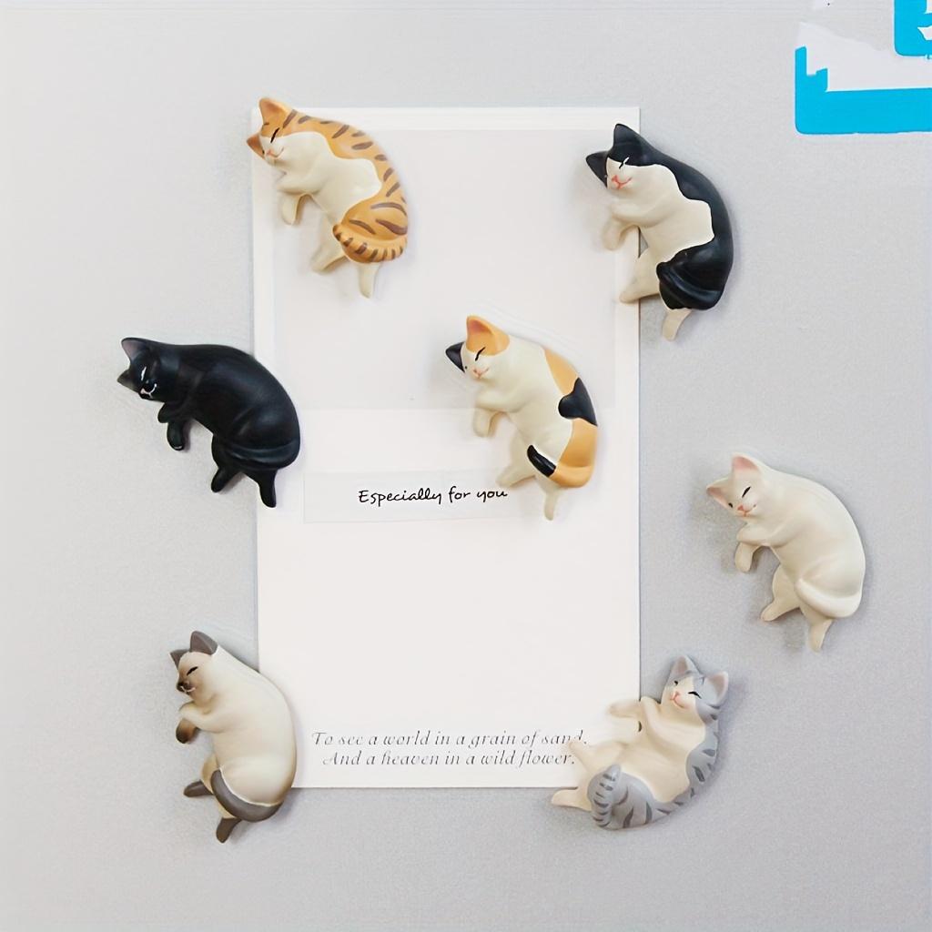 6 Stück, neue magnetische Kühlschrankmagnete mit Katzenmotiv, personalisierter Kühlschrankmagnet für Küche, Büro, Whiteboard, Schließfach, Schrank und Spülmaschine