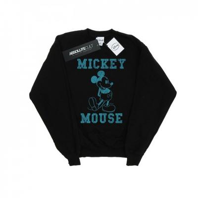 Mens Mickey Mouse Distressed Kick Mono Sweatshirt