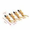 4PCS 45 Degree Fork Spade Speaker Connector Pure Copper Fork Speaker Wire Connector  For Amplifiers