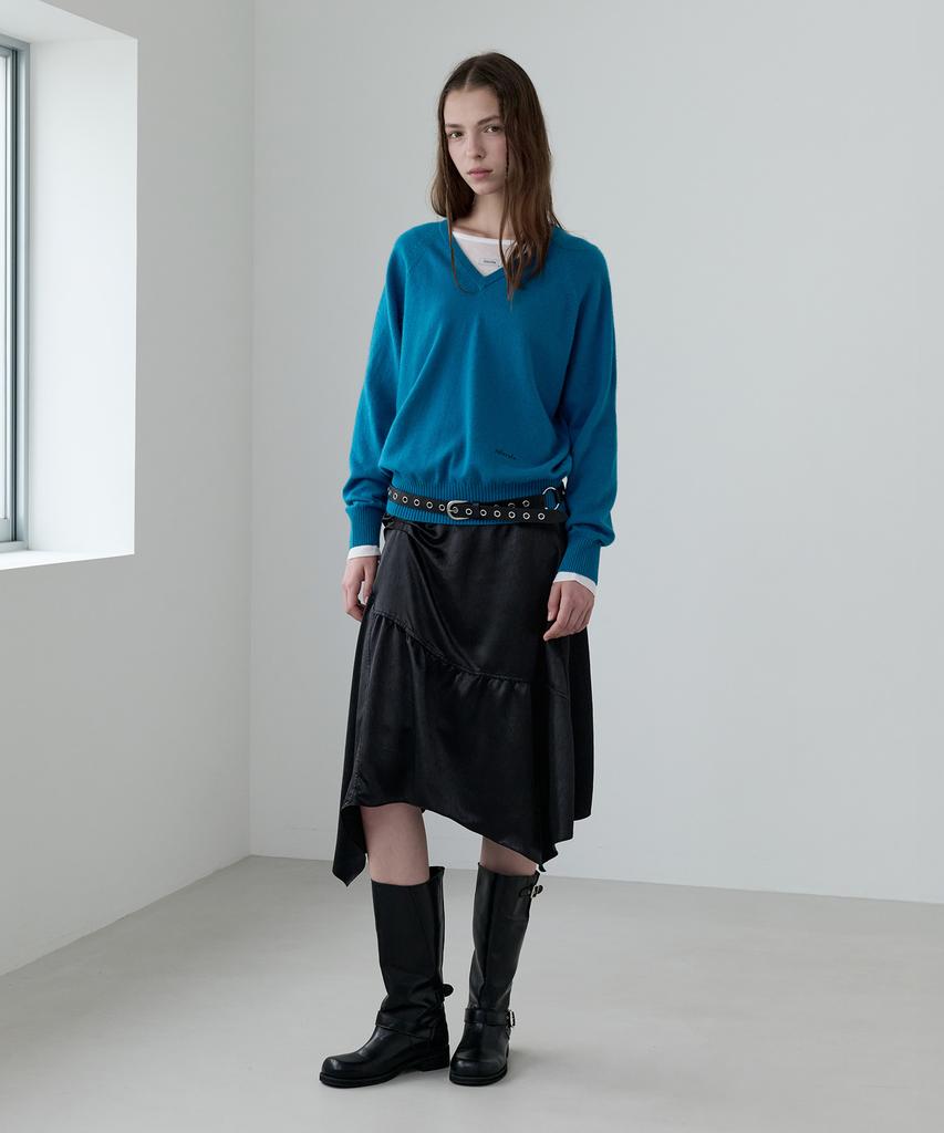 Lora Lora Unbalance Midi Skirt Black