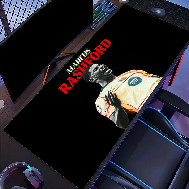 Marcus Rashford Mouse Pad, Large Gaming Desk Mat, Non-slip XXL Mousepad for Laptop & Tablet, Mini PC Playmat with Stitched Edges