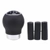 Black Leather 5-Speed Manual Transmission Car SUV Gear Shift Knob Shifter Lever