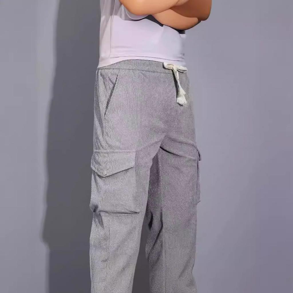 Pánské volné sportovní kalhoty s dlouhým panelem, fitness, běžecké a tréninkové kalhoty