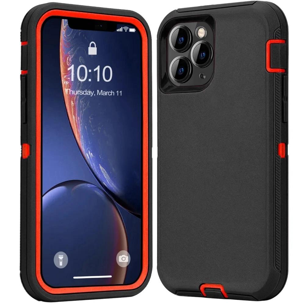 3 IN 1 Heavy Duty Armor Shockproof Dust-Proof Case For iPhone 15 14 13 12 11 16Pro MAX MINI XSMAX XR X XS SE 6 7 8 PLUS Cover