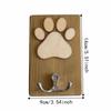 Unique Wooden Dog Paw Wall Hook Personalized Durable Dog Lead Holder Handmade Rustic Paw Print Hanger Indoor Decor