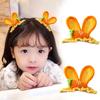Crocheted Hair Slide Stylish Bangs Hairclip Vintage Carrot Rabbit Ear Hair Accessory Versatile Hairpin Jewelry for Women