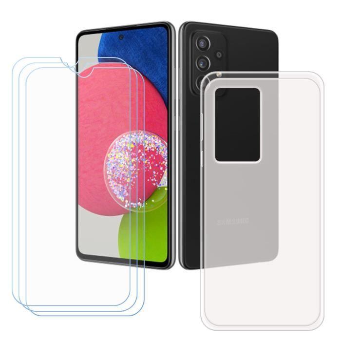 Coque - FZ - Samsung Galaxy A52S - Translucide - TPU Silicone - 3 Verres Trempés