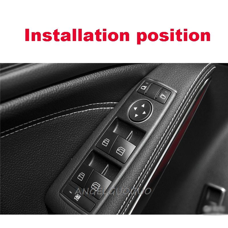Carbon ABS Window Lift Switch Button Frame Trim For Mercedes-Benz A B C E GLE GLA CLA GLK Class W176 W204 W212 W166