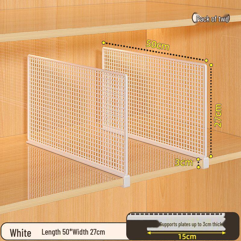 Punch-Free Cabinet & Wardrobe Divider - Multipurpose Storage & Organizer Rack