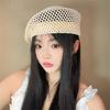 Breathable Raffia Grass Woven Beret Hat For Women Spring Essential Hollowout Sun Hat For Various Occasion Photoshoots Headpiece