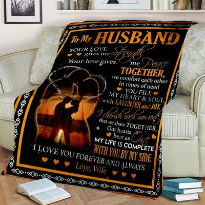 To My Husband /Wife Air Mail Blanket I Love You The Most Blanket Gift for Husband /Wife Christmas Gift From Husband /Wife Blanket
