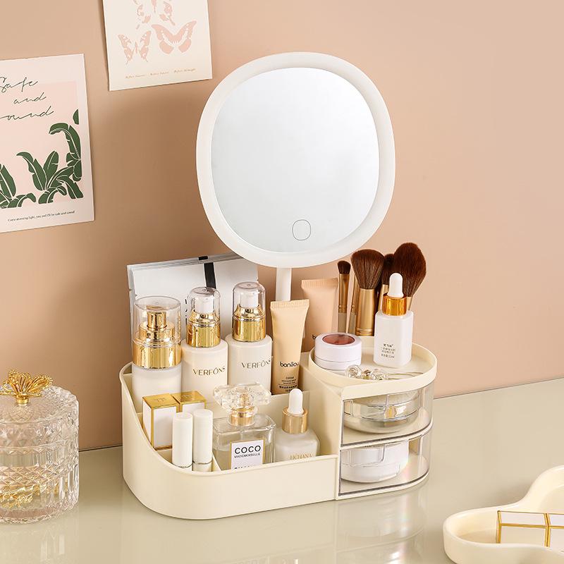 Desktop Storage Box for Stationery, Cosmetics, and Dormitory Use