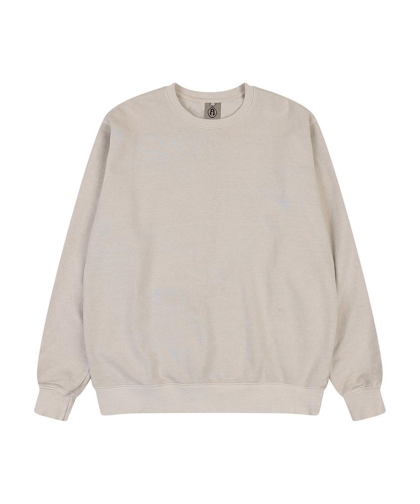 ADERNM Pigment Cut-Line Sweatshirt (Beige)