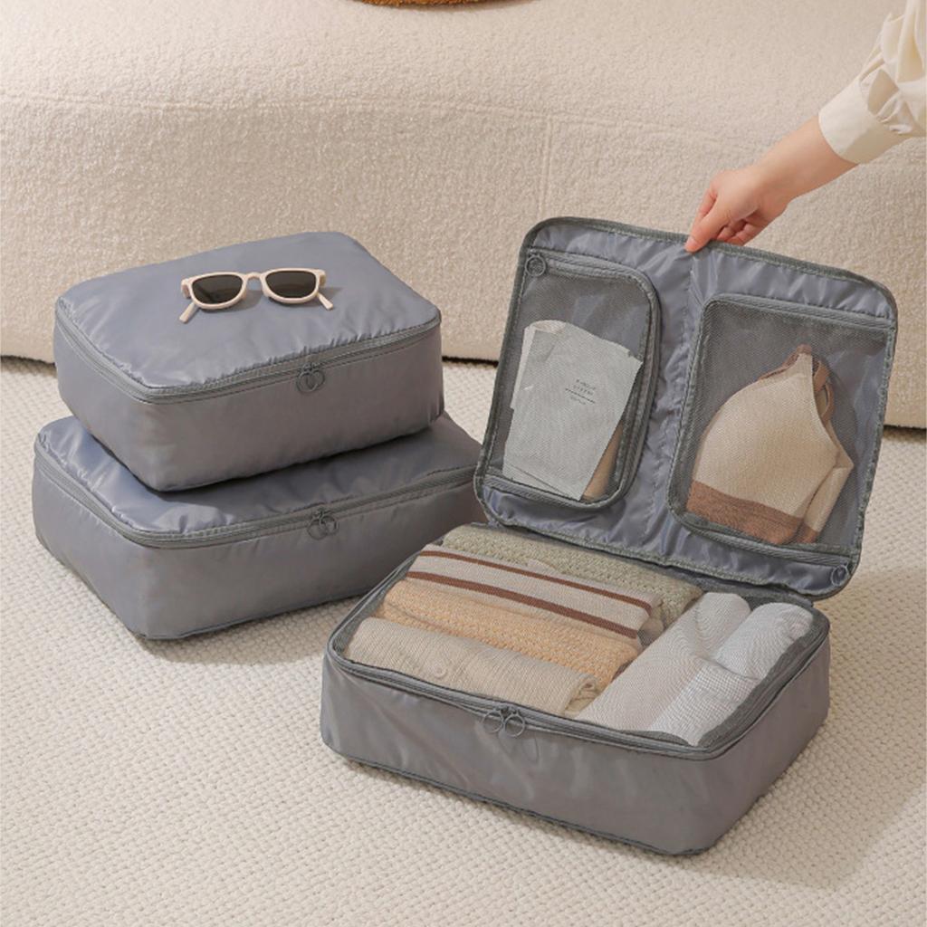 3 Pocket Travel Organizer Bag Large Capacity Breathable Mesh Storage For Clothes Underwear Luggage