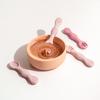 New Mother-kids 3PCS Baby Silicone Spoons Baby Utensils Training Cutlery Set Baby Feeding Meal Spoon Children's Tableware