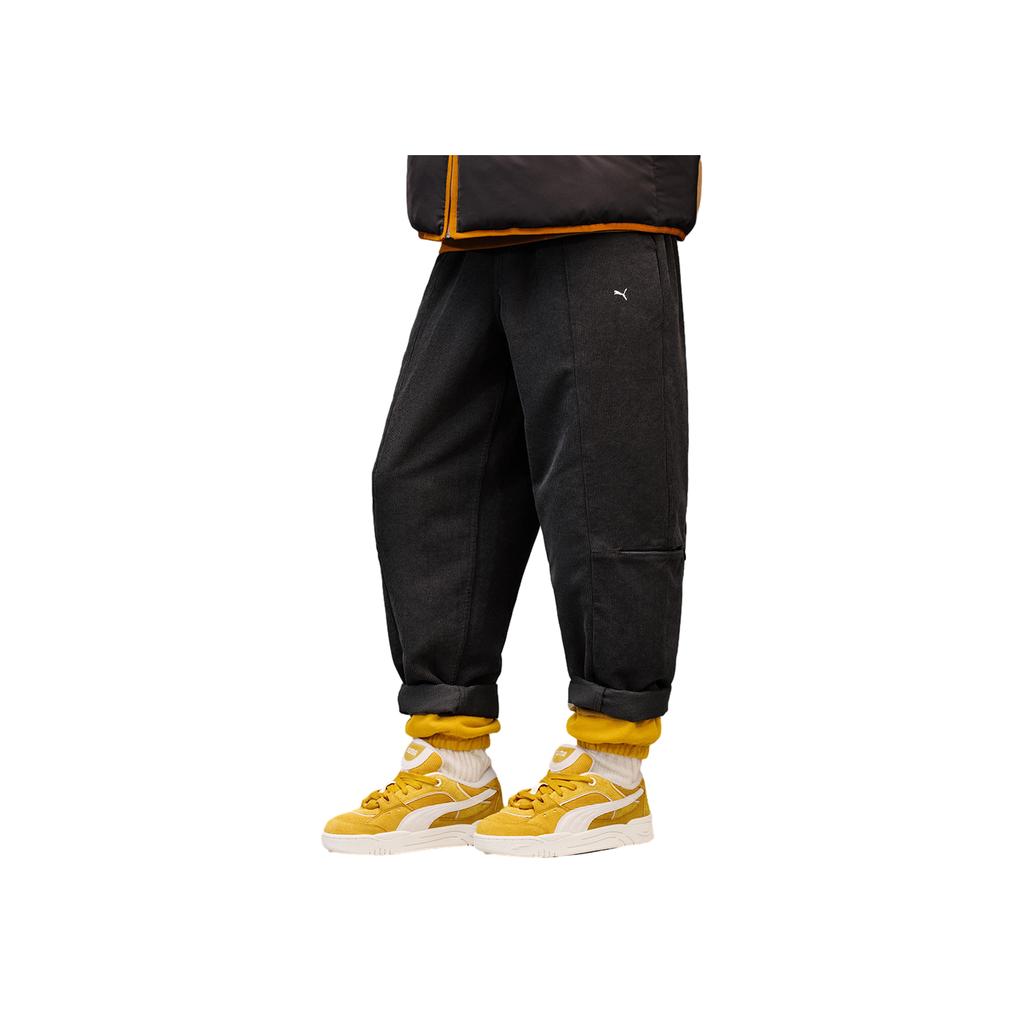 Puma Mmq Woven Pants Solid Color Mid Waist Casual Pants Unisex Bottoms Charcoal 623055-13